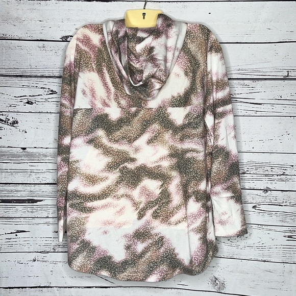 LuLaRoe Size L Star Constellation Galaxy Long Sleeve Amber Hoodie Sweatshirt - Picture 3 of 5